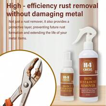 H4Cacle 通用除锈剂，适用于汽车漆面和轮毂，多用途除锈剂，刹车和金属粉尘保护剂，铁粉去除剂，强力去污，顺滑可靠的镀铬维护喷雾