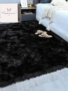 Shaggy Living Room Rug Measuring 3 Meters Long By 2 Meters Wide - màu đen - Xem 1