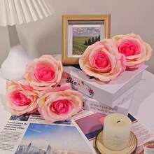10 件/包 10 厘米人造玫瑰花头，假玫瑰婚礼装饰，婚礼仪式，婚车，酒店背景，花墙，拱门批发 - 彩色 - 查看 13