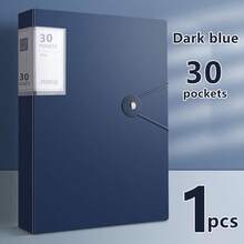 1/2pcs Solid Color A4 Ring Binder Folders, Waterproof And Anti-Dirty PP Material, High Transparency Sleeve Document Organizer, 20/30/40/60/80/100 Pages Options, Back To School/Graduation Season Gifts, Suitable For School, Home And Office Filing