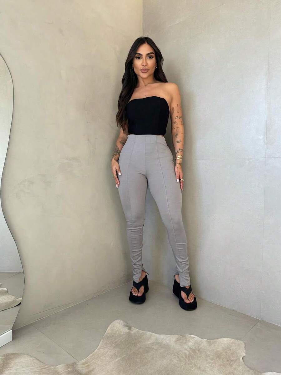 Women's Pants, Zarah Pants, Beautiful And Super Modern, Comfortable And Stylish, The Perfect Pants For Any Occasion - Gris Claro - Ver 1