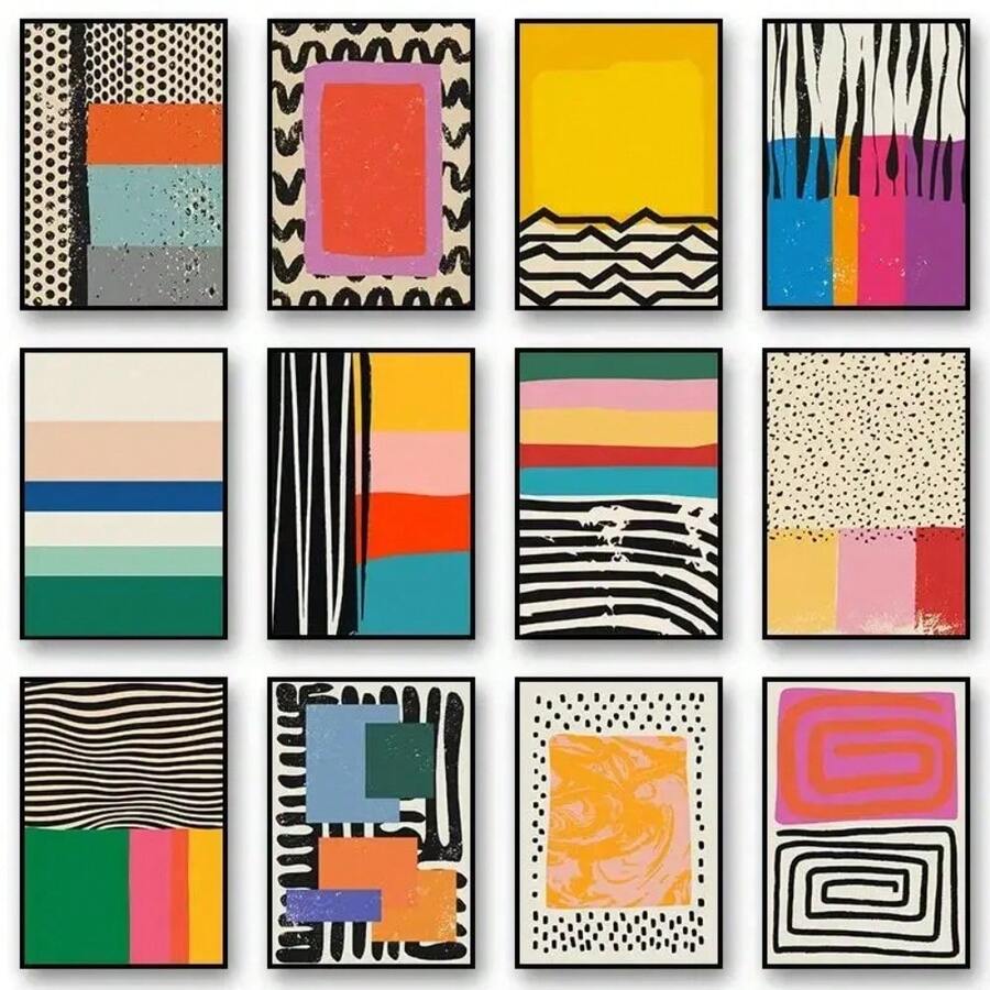 Tranh in Canvas trừu tượng sống động của Mark Rothko tái hiện nghệ thuật treo tường đầy màu sắc cho phòng khách, phòng học, trang trí nhà, khung tùy chọn - Nhiều màu - Xem 1