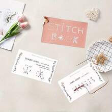 Beginner-Friendly DIY Embroidery Kit – Pre-Printed Fabric, Color Threads & Stitch Guide Cards For Easy Needlepoint, Learn Embroidery Stitches, Ideal Gift For Crafters, Sewing Hobby, Home Decor - 1 cái - Xem 4