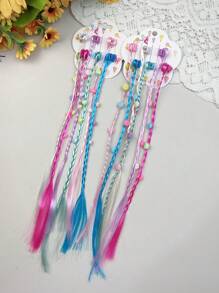 Set de 12 pinzas para el pelo trenzado coloridas y divertidas para niños, accesorios para baile/actuaciones de hip hop para niñas