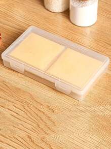 2pcs Butter Cheese Packaging Storage Box, Cheese Slice Storage Box, Transparent Cheese Container, Kitchen Accessories