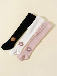 3 pares de leggings lisos para bebés y niños, con ajuste cómodo y estiloso para uso diario