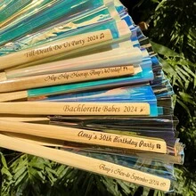 Personalized Custom Clacker Fans ,Graduation Hand Fans, Folding Hand Fan, Hand Fans For Party,Rave Dancing Fan, Iridescent Hand Fan, Rave Fan - Multicolor - View 5