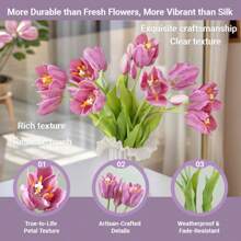 3 piezas de tulipanes artificiales de tacto real, de alta calidad, muy populares en Arabia Saudita, para decoración de hoteles, oficinas, hogares, ramos de boda, decoración de mesas de comedor, Día de San Valentín, regalo