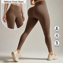 Quần legging tập yoga thể thao, chạy bộ, quần yoga mềm mại, vừa vặn, thích hợp cho các hoạt động ngoài trời thường ngày, mùa xuân/hè, nâng mông cho nữ - Cà phê nâu - Xem 14