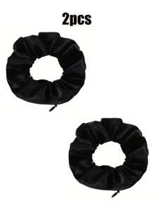 5 pezzi/3 pezzi/1 pezzo, Elastici per capelli neri creativi con strato nascosto, porta monete e chiavi, accessorio portatile con tasca segreta per chiavi, contanti, auricolari, articoli da viaggio, vacanze, ritorno a scuola, vacanze, estate, casa, regalo, festival