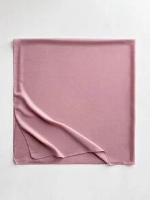 1pc Minimalist Solid Color Lightweight Breathable 110cm Chiffon Square Scarf, Women Fashion Versatile Bandana, Thin Summer Sun Protection Neck Scarf - Light Pink - View 3