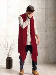 Men Vests - Red Violet - View 2