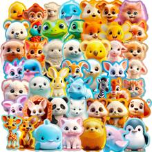 50pcs Cartoon Animal Sticker Set For Decorating Water Bottle, Skateboard, Laptop, Phone Case, Luggage, School Supplies, Waterproof DIY, Gift