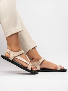 Slide Sandals - 米色 - 查看 4