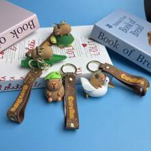 Capybara Car Key Chain, Adorable Capybara Plush Keyring, Creative Car Key Chain, Fun Couple Accessories, Adorable Alligator Turtle Capybara Key Chain, Goose Key Chain, Perfect For Car Keys, Holiday Gifts, Valentine's Day Presents