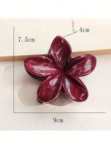 1/2/6 piezas Pinzas para el cabello de diseño de flores de acrílico de gran tamaño, accesorios elegantes y sofisticados para el cabello personalizados para mujeres, uso versátil para el día a día