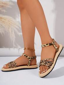 Leopard Print Bohemian Woven Beach Festival/Holiday/Party/Outdoor, Summer - Yellow - View 4