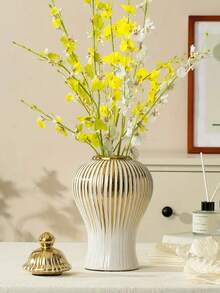 Decorative Ceramic Ginger Jar With Lid Storage Jar Table Center Vase, Decorative Ceramic Vase For Home Decor - Multicolor - View 8