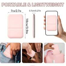 1pc Mini Portable Folding Makeup Mirror, Pocket/Wallet Size, Mini Travel Mirror With Desktop Stand, Ultra-Thin & Lightweight, Handheld Compact Mirror