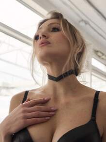 Women's Fashion Classic Black Pu Leather Collar Necklace Gothic Minimalist Necklace Daily Wear Costume Accessories Cat Collar Role Play Accessories Sexy Lingerie Accessories
