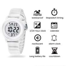POMAR 2025 New Student Sports Fashion Simple Night Light Waterproof Alarm Clock Student Electronic Men's And Women's Watch