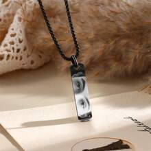 Personalized Eye Photo Necklace, Engraved With Your Eye Photo, "I'm With You" Necklace, Mother's Day Gift, Gift For Boyfriend - Multicolor - View 13