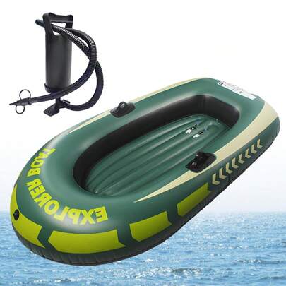 FATSHEI Embarcación Inflable Para 2 Personas Con Bomba, Embarcación inflable pequeña de PVC, embarcación de recreo, embarcación de pesca inflable para 2 personas, aerodeslizador, lancha inflable, kayak, barco.