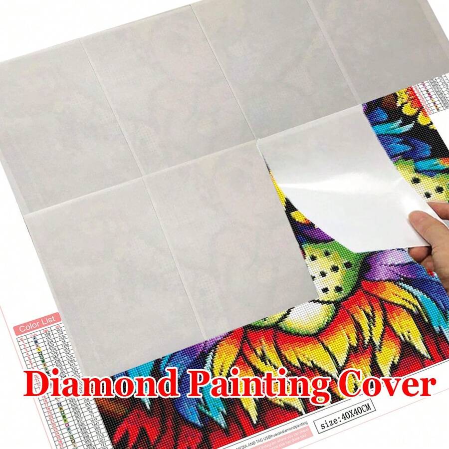 50 tờ/bộ giấy chuyển tranh kim cương DIY, tờ thay thế chống dính hai mặt cho bộ dụng cụ nghệ thuật kim cương - Nhiều màu - Xem 1