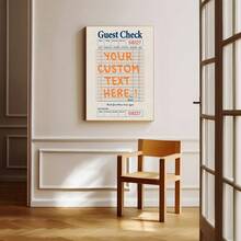 定制宾客签到墙艺术海报、个性化引言标志帆布印刷、公寓墙面装饰、客厅卧室厨房装饰，无框架 - 彩色 - 查看 5