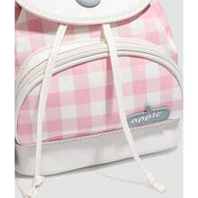 Korean Sweet Lattice Color Collision School Bag Female 2025 New Model Large Capacity Commuter Handbag School Style Small Backpack Lily Perfectly Matches Your Style Of Dress, Shows Your Beauty, And Sends The Best Holiday Birthday Gift For Yourself And Your Family