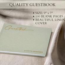 Beautiful Wedding Guest Book Your Wedding Reception - Simply Elegant Guestbook To Sign In And Add Photos - The Shower Guest Book The Special Day