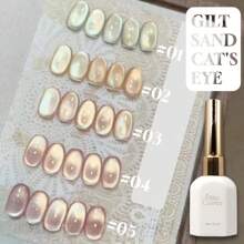 15ml Esmalte de Unha de Cristal de Olho de Gato Tipo Gel Bead de Vidro, Nova Luz Pequena Popular Quente, Cor de Outono e Inverno, Dedicado a Salões de Beleza