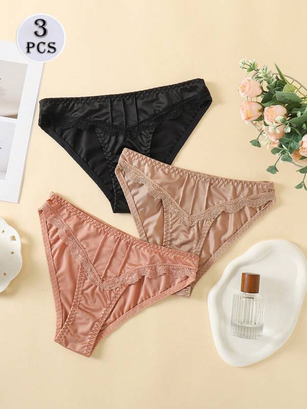3pcs Women's Sexy Panties For Women,Comfort Underwear Women Lingerie,Daily Home Underwear And Clothing