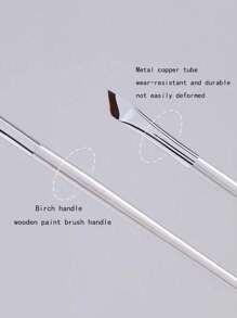 1 pieza Pincel delineador de ojos con punta angulada ultra fina, pincel plano y angulado para cejas, pincel de precisión detallada, adecuado para maquillaje de ojos y debajo de los ojos