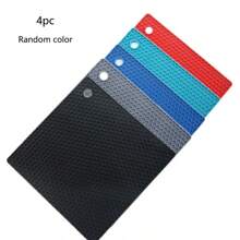 4-Piece Set Of Thickened Round And Square Honeycomb Silicone Table MATS, 6.7-Inch, Heat Insulation Pad, Anti-Slip Pot Rack, Easy-To-Clean High-Temperature Resistant Table Mat, Tabletop Protection, Home Kitchen Table Decoration