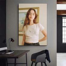 1 件魅力歌手 Clairo 海报画廊印刷帆布画家居装饰墙贴客厅帆布画房间墙壁装饰可选框架 - 彩色 - 查看 35