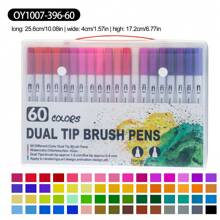 Set de plumones de acuarela con puntas duales, marcadores de punta suave y lavables, ideales para DIY, dibujos, bocetos, colorear para adultos, pintura artística e ilustración, con colores ricos y vibrantes, regalo perfecto para amigos, útiles escolares, de vuelta a clases