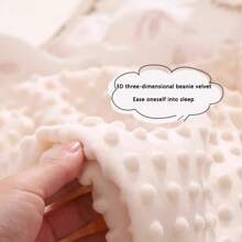 1pc Baby Blanket, Adorable Pattern, Plush Sherpa Fabric, Multi-Functional Use - Stroller Cover, Newborn Swaddle, Nap Blanket, Summer Quilt, Suitable For Spring, Summer, Autumn, Outdoor Use, Size: 100cm*100cm