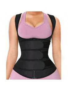 Sport Waist Trainer For Women And Men, Neoprene Sweat Belt Abdomen Slimming Trimmer For Exercise And Fitness, Tummy Control Body Shaper Wrap Exercise Waist Belt Suitable For Workout Home Sports And Walk - Black - View 9