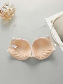 3 件女士纯色胸罩，有肩带和无肩带胸罩，罩杯不支持 - 彩色 - 查看 6