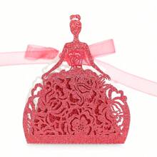 10 件/包精美玫瑰闪光纸质礼盒，婚礼/派对礼品盒，DIY 可爱节日小盒子，适合订婚、周年纪念、准新娘 - 彩色 - 查看 16