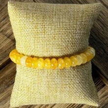1pc Yellow Agate Bracelet Is The First Choice For Women To Wear And Can Be Given As A Gift To Family And FriendsC