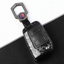 Étui de clé de voiture en ABS style fibre de carbone, pour VW Golf 7 MK7, Tiguan MK2, SEAT Ateca Leon FR 2, Ibiza et Skoda Octavia - Taille Unique - Voir 4