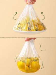 100 Pcs Disposable Food Cling Film Cover Shower Head Cover Multi-Purpose Disposable Shrink Bag Disposable Shoe Cover Thickened Kitchen Cling Film Household Refrigerator Refrigerated Food Preservation Cover Elastic Telescopic Cover