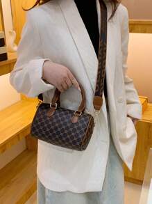 Vintage Coffee Color Handbag New Boston Style Women Shoulder Bag, Crossbody Pillow Bag
