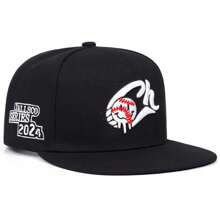 1 Piece Of Men's Baseball Embroidered Hip-Hop Hat, Sunshade, Breathable, Street Hip-Hop Style Adjustable Hat, A Must-Have For Street Outfits