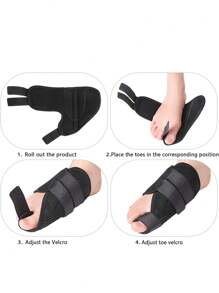 Toe Separator Socks With Built-In Support Panels, Adjustable Elastic, Anti-Friction, Comfortable Toe Area