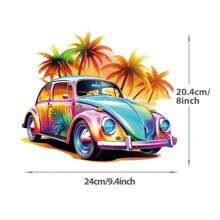 1 pieza/4 piezas Calcomanía de transferencia térmica con estampado de árbol de palma, playa, flor y puesta de sol para mochila, camiseta, chaqueta, cortina, decoración de mantel. Alta elasticidad, lavable y resistente a la decoloración.