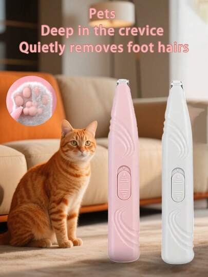 1PC Pet Grooming Shaver Without Battery Electric Push Clippers For Dogs And Cats Can Be Used For Cats And Dogs To Shave Feet Hair Butt Hair Eye Hair Ear Hair When