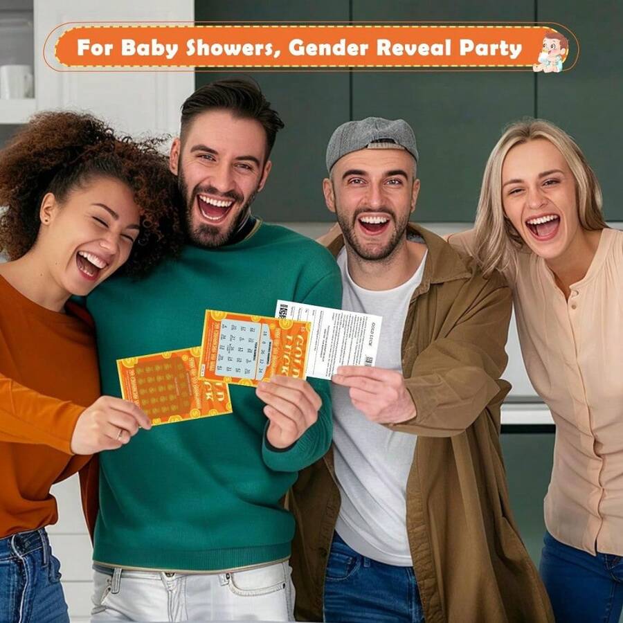 GIURKUU 2 pezzi Biglietti gratta e vinci per annuncio di gravidanza - Biglietti divertenti per rivelare la gravidanza, idea per uno scherzo per annunciare il bebè ai genitori